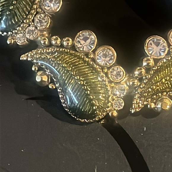 Vintage Monet Signed Brooch with Rhinestones green Saint Patrick - Picture 2 of 5